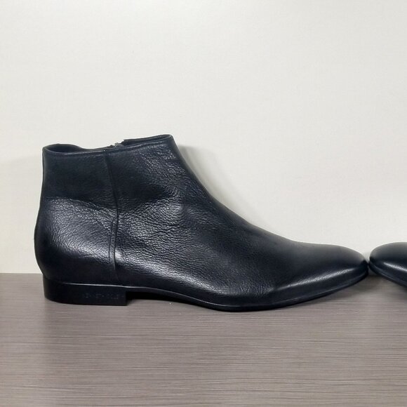 Kenneth Cole New York Mix Leather Zip Ankle Boots, Black, Mens Size 12 US / 46 - Picture 7 of 12